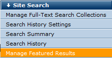 Manage Featured Results
