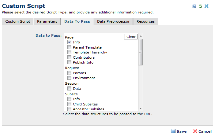 Custom Script - Data to Pass