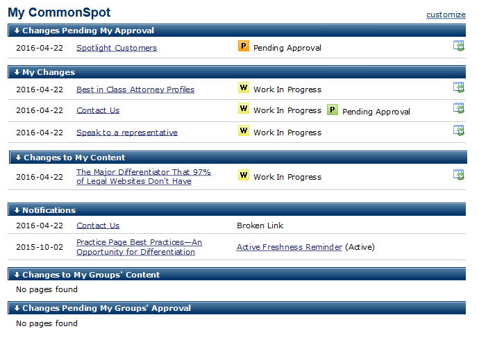 Workflow Approval - My CommonSpot