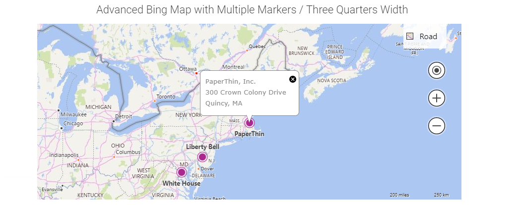 Advanced Maps Widget Multiple Markers